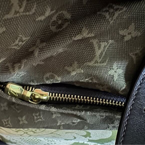 LOUIS VUITTON Khaki Mini Lin Monogram Brown Calfskin Leather Vintage Louise Bag - Picture 5 of 16